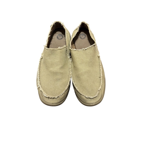 Crocs Men's Avast Slip On Canvas Loafers Tan Size 10 - Picture 1 of 8